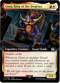 Giott, King of the Dwarves (Extended Art) - 0488 - Final Fantasy MTG - NM/M - Image 1