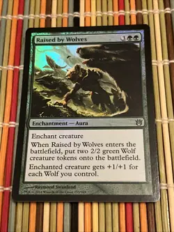 Raised by Wolves - Foil Born of the Gods MTG magic Free Shipping - Image 1