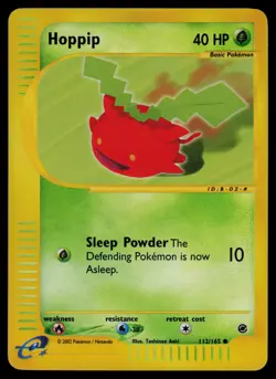 Hoppip - 112/165 - Pokemon Card Expedition Base Set Reverse Holo Common - MP - Image 1
