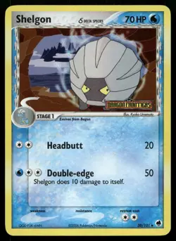 Shelgon 38/101 EX Dragon Frontiers Reverse Holo Uncommon Stamp English POKEMON - Image 1