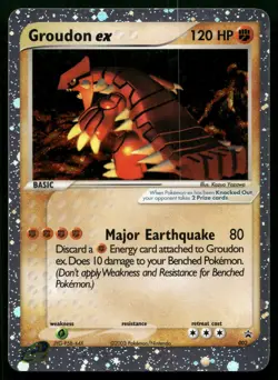 Groudon ex 002 Ruby Sapphire Challenge Holo Black Star Promo POKEMON - Image 1