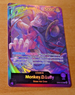 ONE PIECE ENGLISH CARD GAME HOLO CARTE MONKEY.D.LUFFY OP05-060 L EN JCC NM - Image 1