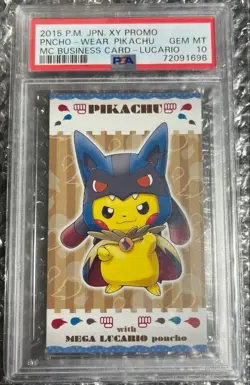 PSA10 Poncho Pikachu Business Card Style - Lucario - Image 1