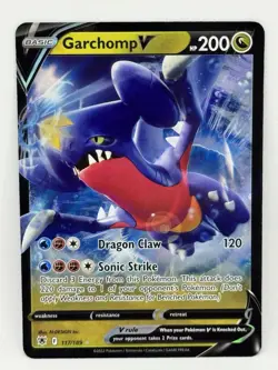 Pokemon Garchomp v TCG Full Art Holo Card Astral Radiance 178/189 NM - Image 1