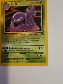 Pokemon TCG Muk Fossil Card 28/62 Unlimited Rare Non-Holo - Image 5
