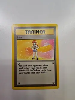 Pokemon TCG Trainer Lass Base Set Unlimited Rare Card 75/102 Vintage 1999 - Image 1