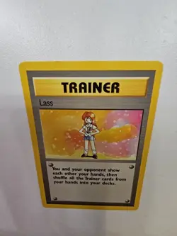 Pokemon TCG Trainer Lass Base Set Unlimited Rare Card 75/102 Vintage 1999 - Image 3