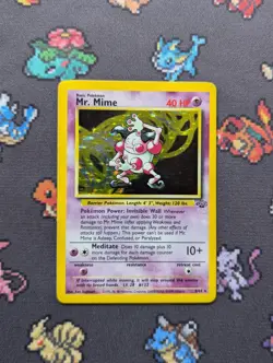 Pokemon TCG Mr. Mime Holo Card 6/64 Jungle Rare Near Mint Condition - Image 1