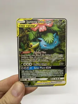 Venusaur&Snivy GX Gold Metal Pokemon Card-Collectible Display！Christmas PRETTY~ - Image 1