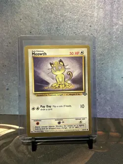 Gold Border Meowth Jungle Set 56/64 Promo Pokemon Card LP-MP - Image 1