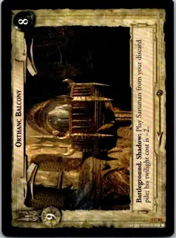 Lord Of The Rings Two Towers TCG Card 4U361 Orthanc Balcony - Image 1
