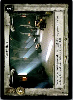 Lord Of The Rings Two Towers TCG Card 4U353 Great Hall - Image 1