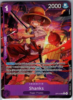 Shanks (Alternate Art) OP13-065 Carrying On His Will - One Piece Card Game - NM - Image 1
