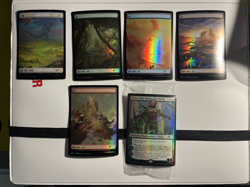 Godzilla Secret Lair Foil Lands NM opened MTG with sealed nisssa - Image 1