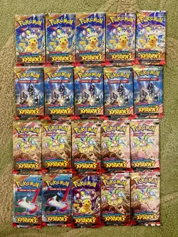 ‘Lot of 20’ Packs Pokemon Surging Sparks Factory Sealed TCG - Image 1