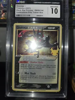 Pokemon Greninja Gold Star Black Star Promo SWSH144 CGC 10 - Image 3