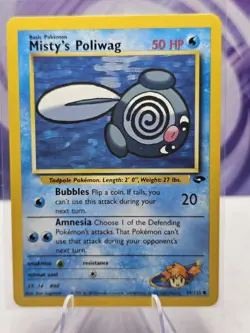 Pokemon TCG Misty's Poliwag 89/132 Gym Challenge Unlimited - Image 1