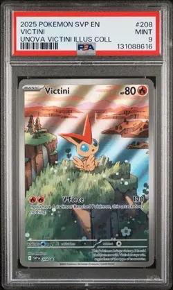 PSA 9 - 2025 Pokemon Unova VICTINI Illusion Collection Box #208 (8616) - Image 1