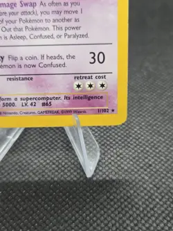 Alakazam Holo 1/102 Pokemon Base Set - MP - Image 4