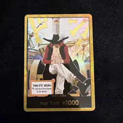 DON!! Card Gold Frame Mihawk OP14 ONE PIECE NM English the azure sea’s seven - Image 1