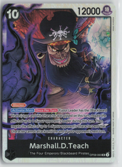 One Piece TCG Marshall.D.Teach SR OP09-093 Emperors in the New World English - Image 1