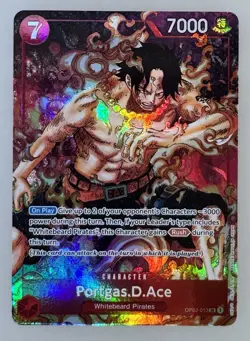 One Piece CCG Portgas.D.Ace OP02-013 SR Paramount War English - Image 1