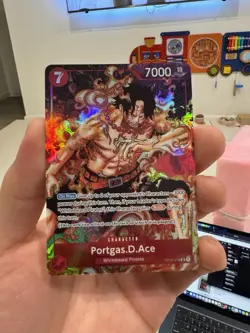 One Piece CCG Portgas.D.Ace OP02-013 SR Paramount War English - Image 2