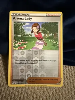 Pokemon TCG Aroma Lady Evolving Skies Reverse Holo Uncommon Card 141/203 - Image 1