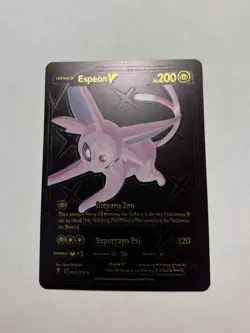 Espeon V 064/203 HP 200 Black Foil Fan Art Display Card RARE - NM - Image 1