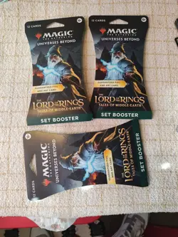 Magic the Gathering Lords of the Rings Tales of Middle-Earth Booster Pack x3 New - Image 1