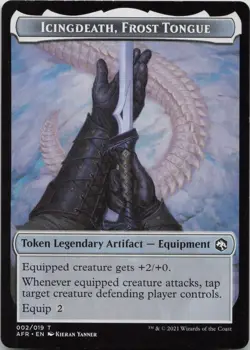 Icingdeath, Frost Tongue Token T Adventures in the Forgotten Realms 2 - LP MTG - Image 1