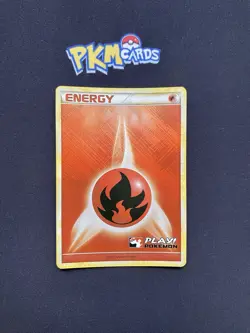 Pokemon TCG Fire Energy Heartgold & Soulsilver Prize Pack Reverse Holo LP. - Image 1