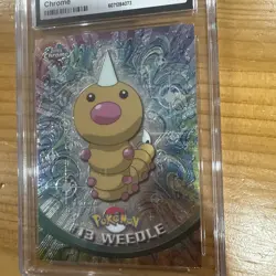 Pokemon 2000 Topps Chrome Pokemon Series 1 #13 Weedle- NM/MINT - CGC 8.5 Chrome - Image 2