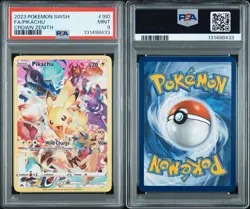 2023 POKEMON SWORD & SHIELD CROWN ZENITH #160 FULL ART/PIKACHU PSA 9 - Image 1