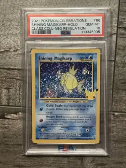 2021 POKEMON CELEBRATIONS CLASSIC COLLECTION #66 SHINING MAGIKARP-HOLO PSA 10 - Image 1