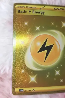 Pokemon Basic Lightning Energy Hyper Rare SV01: Scarlet & Violet 257/198 Gold - Image 2