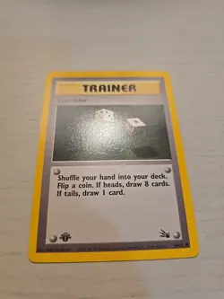 1st Edition Trainer Gambler #60/62 Fossil Set Never Played - Image 2
