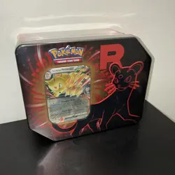 Pokemon TCG Factory Sealed Destined Rivals Team Rocket Tin - Persian - Image 1