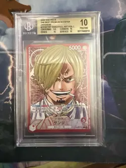 BGS 10 2024 JPN PREMIUM BOOSTER ONE PIECE CARD THE BEST- SANJI PRB01-001 - Image 1