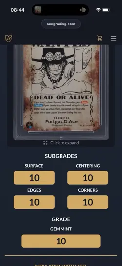 Portgas.D.Ace (119) (SP) OP13-119 Carrying On His Will Error Card Ace 10 Gemmint - Image 2