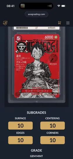Monkey D Luffy ST21-014 ACE 10 One Piece Magazine Vol. 20 PROMO PERFECT 10!! - Image 2