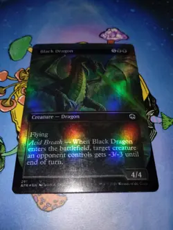 MTG Black Dragon (Borderless) Near Mint Foil Adventures in the Forgotten Realms - Image 1