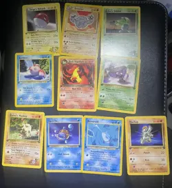 Pokemon First Edition 10 card lot LP+ to LP - Image 1