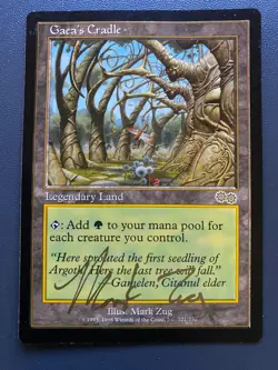 MTG Gaea's Cradle (SIGNED) Urza's Saga - Image 1