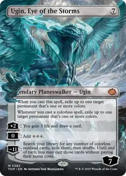 Ugin, Eye of the Storms (Borderless) 382 MTG NM - Tarkir: Dragonstorm - Image 1
