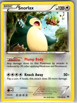 Snorlax 118/162 Non Holo XY - BREAKthrough - Pokemon Card - LP - Image 1