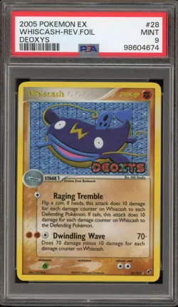 Pokemon Whiscash EX Deoxys Reverse Holo Rare #28 PSA 9 Mint - Image 1