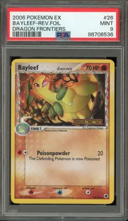 Pokemon Bayleef EX Dragon Frontiers Reverse Holo #26 PSA 9 Mint - Image 1