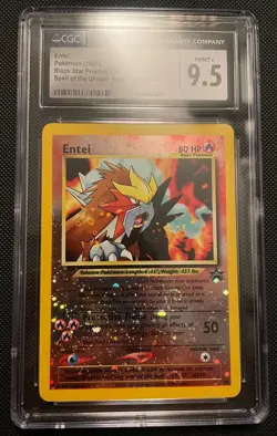 Entei 34/53 Wotc Promo Reverse Holo Vintage Pokemon CGC 9.5 - 3 Swirls! - Image 2