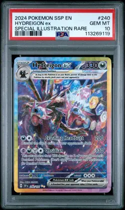 2024 POKEMON TCG SSP EN-SURGING SPARKS SIR #240 HYDREIGON PSA 10 - Image 1